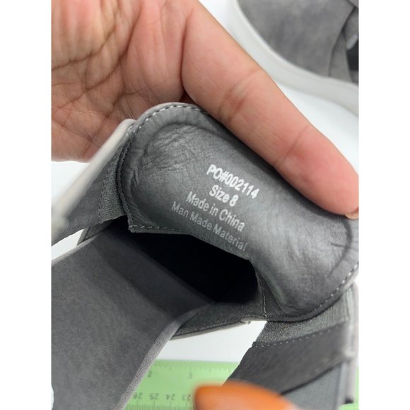 Journee Collection Womens Seena Wedge Booties Gray Straps Ankle Zip 8 New - Picture 4 of 11